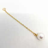 Pendientes colgantes de perlas con incrustaciones de cobre en forma de U a la moda de 1 pieza