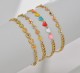 Pulseras de esmalte de acero inoxidable con forma de corazón de moda