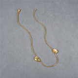 Collar de perlas artificiales de piedras preciosas artificiales con incrustaciones de cobre de joyería retro