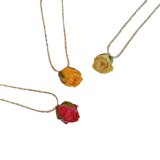 Collar con colgante de cobre de flor dulce