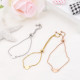 Pulseras de cadena de acero de titanio con forma de corazón de estilo simple