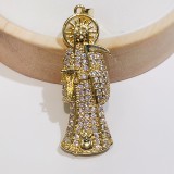 Encantos de circonio con incrustaciones de cobre humano de estilo romano para mujer