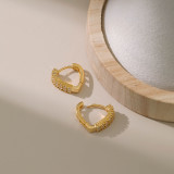 1 par de pendientes chapados en oro de 18 quilates con incrustaciones de cobre y piedras preciosas artificiales de estilo moderno Retro para mujer