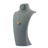 Collar chapado en oro de 18 quilates con incrustaciones de cobre hexagonal de estilo simple