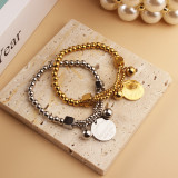 Pulseras De Acero De Titanio Con Letras De Estilo Simple Al Por Mayor