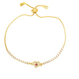 Pulsera de cobre con forma de corazón de moda Pulseras de cobre con circón