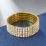 Pulsera de chakra de diamantes de imitación con incrustaciones de cobre de color sólido de estilo simple