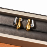1 par de pendientes colgantes chapados en oro de 18 quilates con revestimiento geométrico para mujer