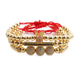 Traje de hombre de acero y titanio a la moda, pulsera de calavera con corona y alfabeto romano de acero inoxidable