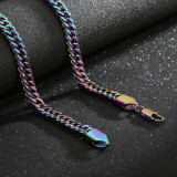 Conjunto de joyería de acero de titanio de color sólido Streetwear