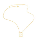 Estilo simple casual Forma de corazón humano Rectángulo Acero inoxidable Esmalte de cobre Chapado en oro de 18 quilates Collar colgante Collar largo