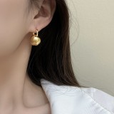 1 par de aretes de cobre redondos de estilo simple