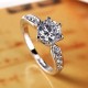 Anillos abiertos de circón con incrustaciones de cobre redondos de estilo simple