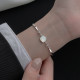 Pulseras chapadas en plata con revestimiento de cobre y hoja de Ginkgo de estilo simple
