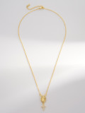 Collar pendiente plateado oro elegante del Zircon de la cruz de cobre 18K de Streetwear a granel