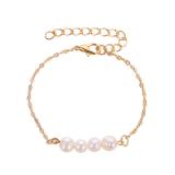Pulsera de aleación de cuentas simples NHDP145297
