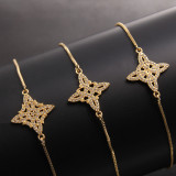 Pulseras de circón con incrustaciones de cobre chapado en estrella de estilo simple informal