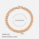 Estilo Simple Geométrico Chapado en Acero Inoxidable Pulseras 1 Pieza
