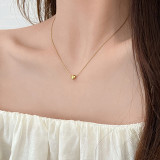 Collar de cobre con forma de corazón de estilo simple a granel
