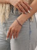 Pulseras elegantes de circón con incrustaciones de cobre redondas para dama