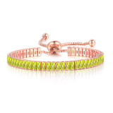 Estilo simple Geométrico Incrustación de cobre Pulseras de circón 1 pieza