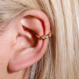1 pieza Clips de oreja de circón con incrustaciones de cobre Sweet Star
