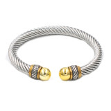 Brazalete De Acero Inoxidable De Color Sólido De Moda 1 Pieza
