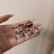 Anillos de ópalo con incrustaciones de esmalte de cobre de Sweet Planet