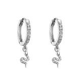 Joyería Pendientes en forma de serpiente Pendientes pequeños con microincrustaciones de circonitas