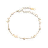 Pulseras chapadas en acero inoxidable Lady Dolphin 1 pieza