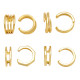 1 par de orejeras chapadas en oro de 18 quilates con revestimiento geométrico de estilo sencillo