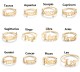 Anillos de acero inoxidable con incrustaciones de constelación de moda para mujer