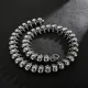 Collar de pulseras de acero titanio con calavera punk