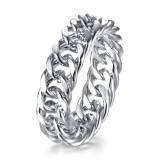 Anillos de acero de titanio geométricos de moda que platean anillos de acero inoxidable