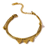 Jye181 Bracelet Gold Three Love Double-Layer Chain #1