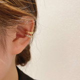 Clips para las orejas de cobre con incrustaciones de forma geométrica de estilo coreano