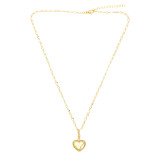 Collar chapado en oro de 18 quilates con incrustaciones de cobre y sirena en forma de corazón de estilo IG