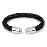 Brazalete De Acero Inoxidable De Color Sólido De Moda 1 Pieza