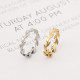 Anillos de pulido de acero inoxidable con hojas de estilo simple, 1 pieza