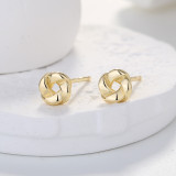 Pendientes estilo simple estrella flor mariposa latón chapado circón 1 par