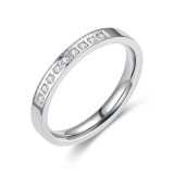 Joyería al por mayor del anillo del acero inoxidable del diamante de la moda simple coreana