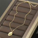 Collar plateado oro simple de los anillos del chapado en oro 18K del ojo de Streetwear del estilo