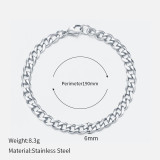 Estilo Simple Geométrico Chapado en Acero Inoxidable Pulseras 1 Pieza