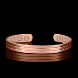 Brazalete chapado en oro con revestimiento de cobre de color sólido de estilo clásico