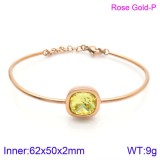 Pulseras plateadas en oro de 18K con piedra de cristal de gema con incrustaciones de acero de titanio cuadrado de estilo simple retro