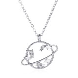 Collar De Circonitas De Diamantes De Imitación De Perlas Artificiales Con Incrustaciones De Cobre Geométricas De Moda