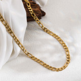 Collar plateado oro simple casual del acero inoxidable 18K del color sólido del estilo en bulto
