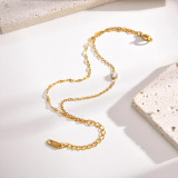 Pulseras de circón chapadas en oro de 18 quilates con incrustaciones de acero inoxidable de color sólido de estilo simple dulce al por mayor