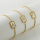 Moda Letras Chapado en Acero Inoxidable Pulseras 1 Pieza