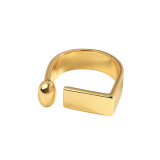 Anillos abiertos de cobre irregulares de estilo simple